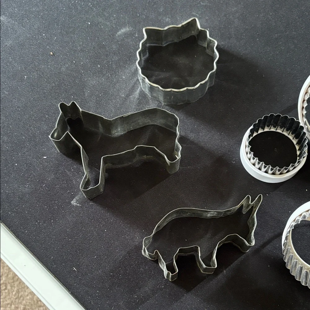 Assorted Cookie Cutters - Black, White & Copper Tones